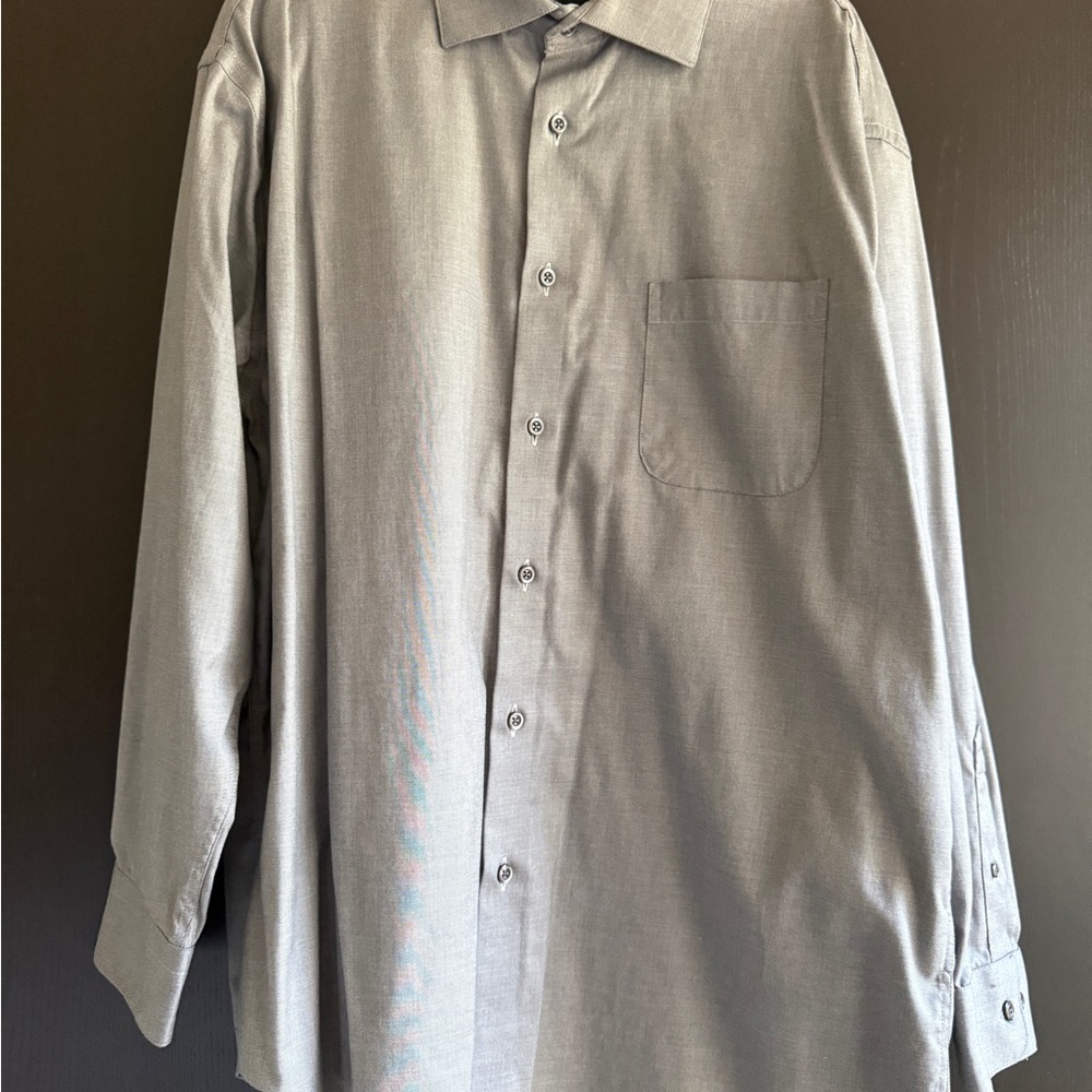 Pronto Uomo Light Gray Casual Button Down Shirt